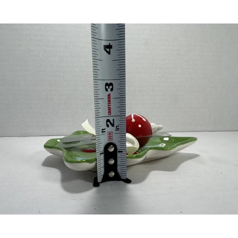 Hallmark‎ Christmas Tree snack plate with knife 7